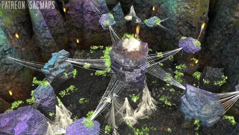 Oh, goodie. Webs. That's never a bad sign. (LAIR OF THE PHASE SPIDERS, 35x30 - free day & night maps, plus 1000+ more free!)