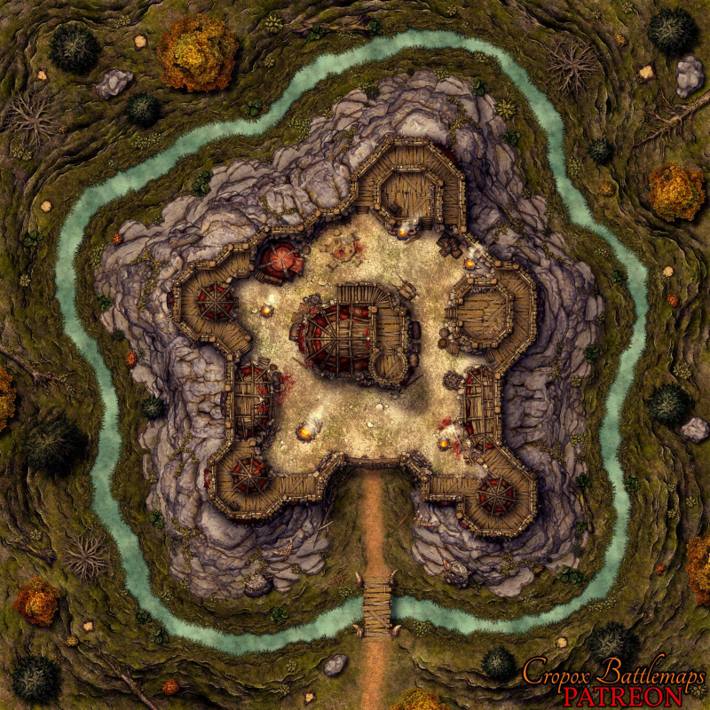 Orc Stronghold 40x40 battle map