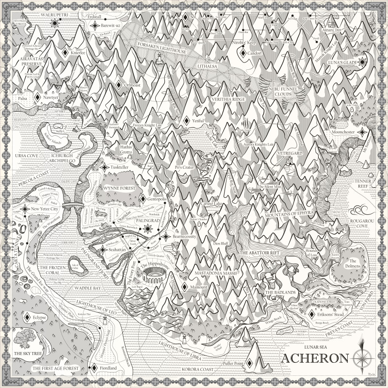 [OC] Acheron Fantasy Map - RuneScape