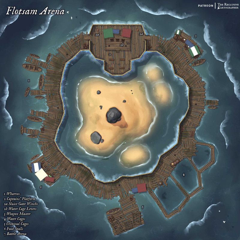 Flotsam Arena - 48x48 - Battlemap - RC