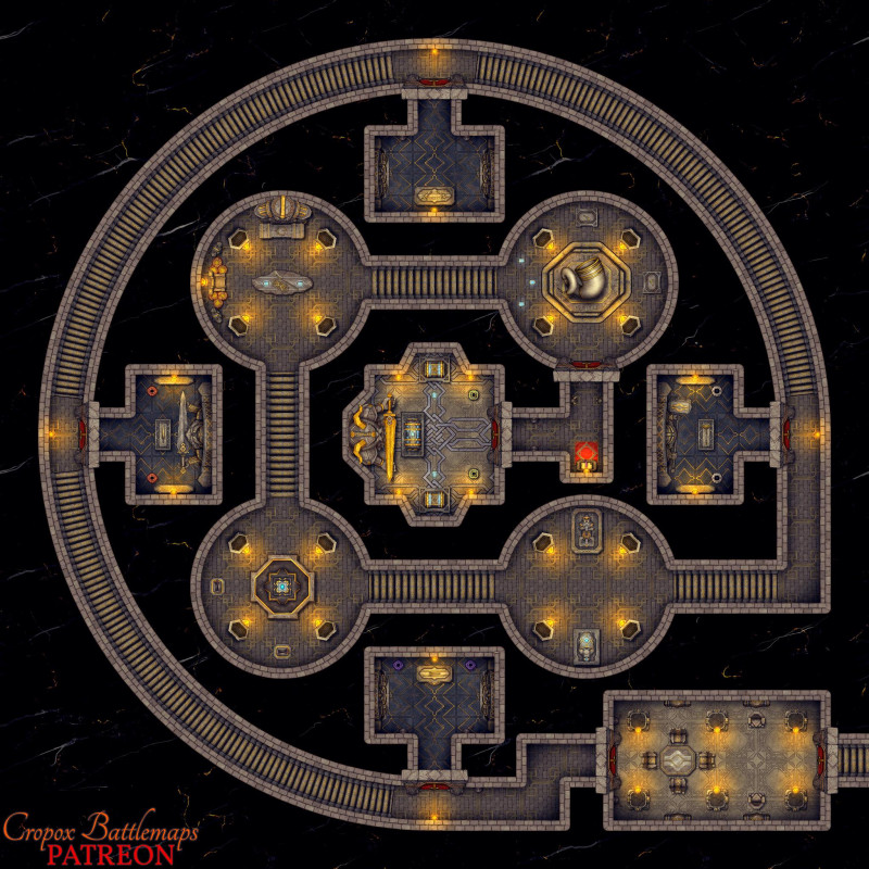 Vault of the Ancestors 40x40 battle map