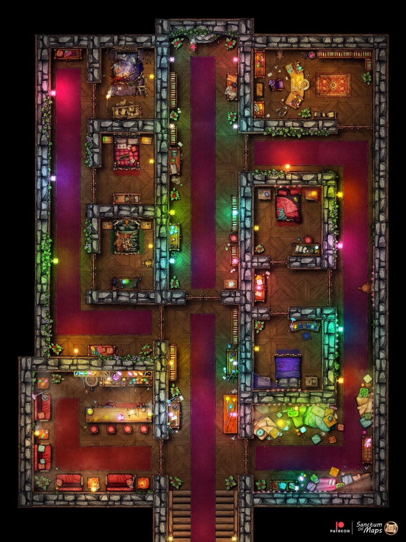 Rose Pleasure House - Wizards - 24x32