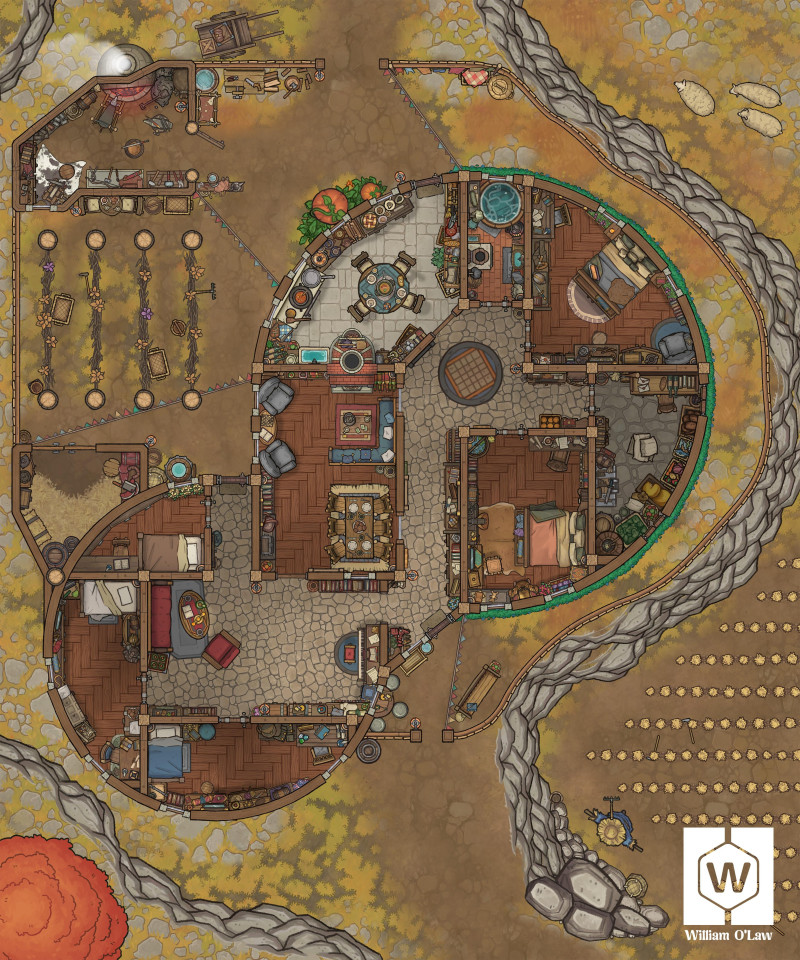 Hacienda in the Fields – With Day & Night Seasonal Variations!