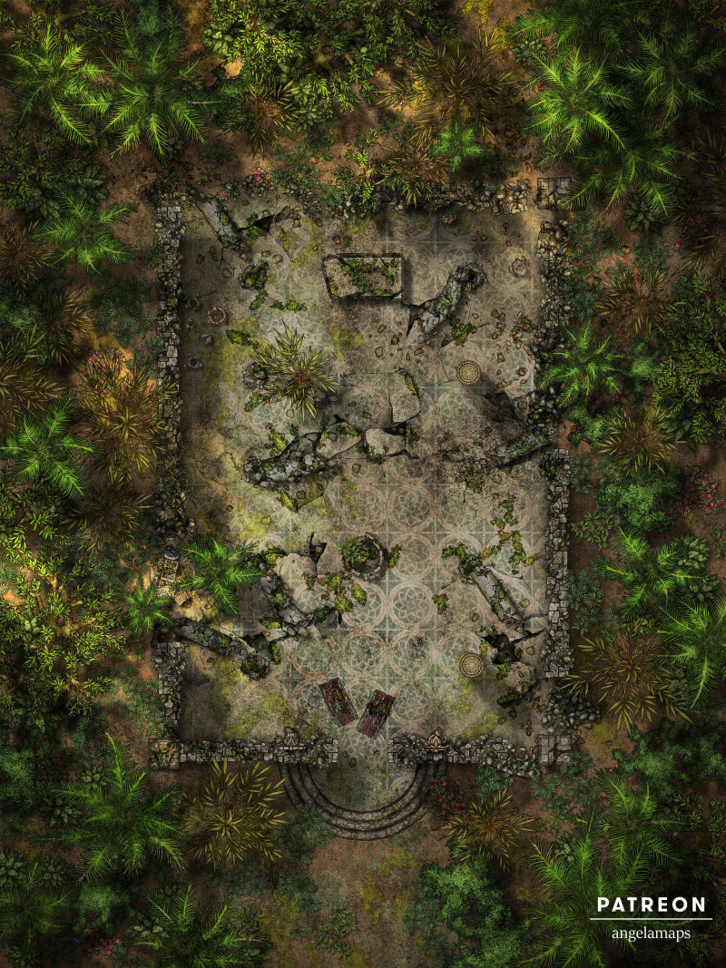 Ruins [battlemap] from Angela Maps - 3 versions! [art]