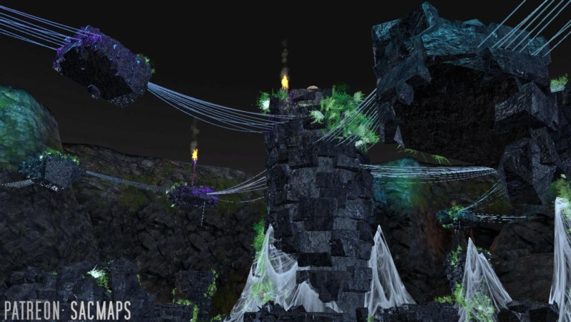 Oh, goodie. Webs. That's never a bad sign. (LAIR OF THE PHASE SPIDERS, 35x30 - free day & night maps, plus 1000+ more free!)