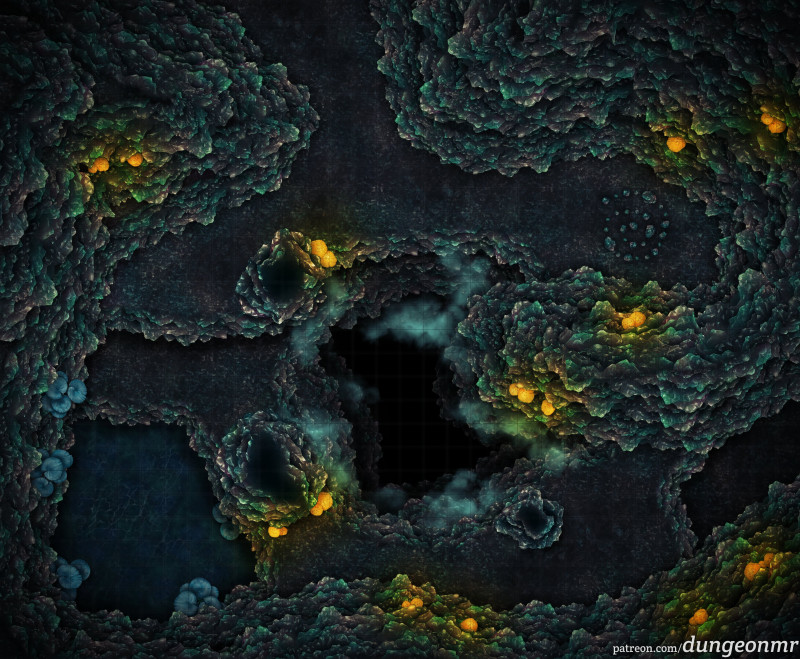 Underdark Depths — Three Cavern Maps