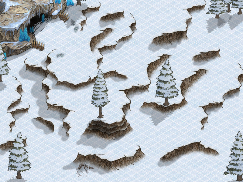 Cliffs and Yeti-Cave. Combo with pushing-mobs for fall-damage fun!