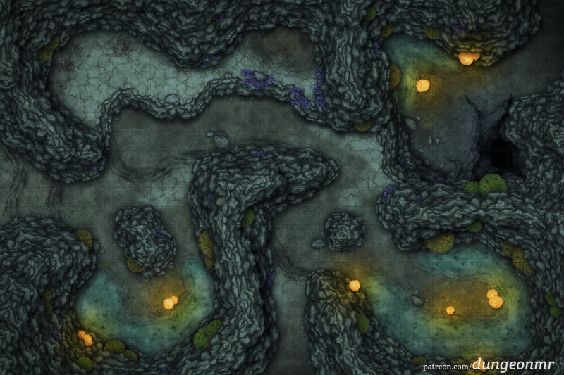 Underdark Depths — Three Cavern Maps