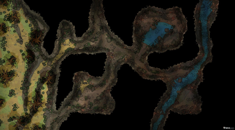 Forest Cave Entrance - [72x40]