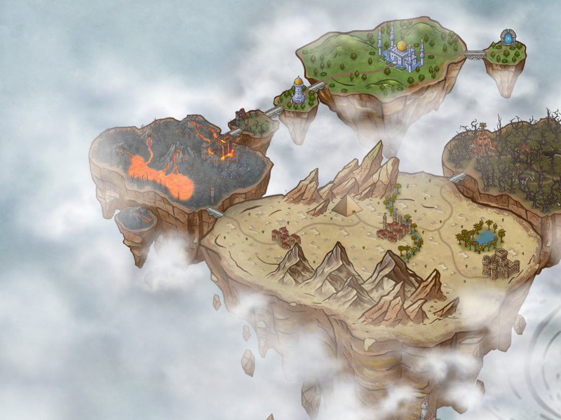 The Sacred Lands - Skylands Map