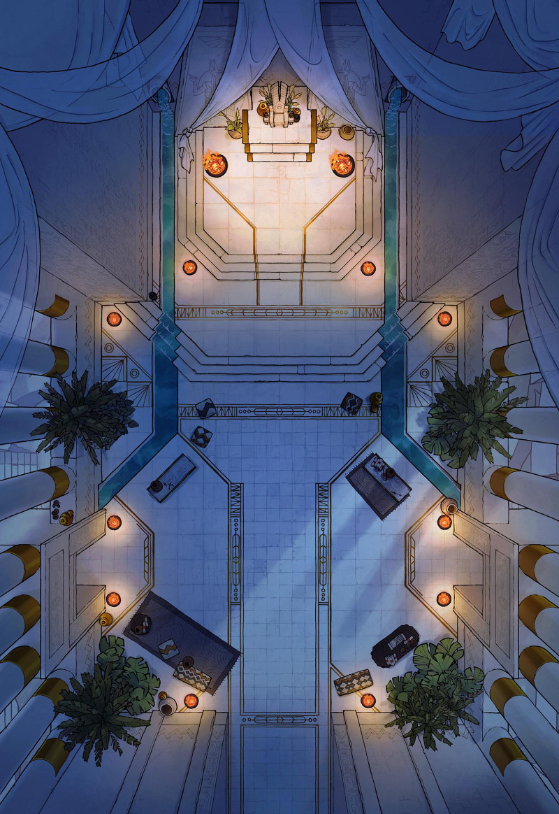22x32 Egyptian Throne Room battle map