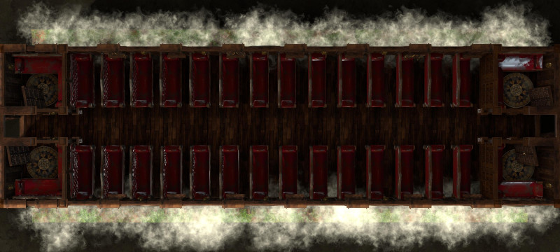 Victorian Train Multi-Map Pack: What is happening on this racing train as it charges through the wilderness? Is it a relaxing journey? An Orient Express Mystery? Or a Haunted nightmare as the party battles through hordes of ghosts?