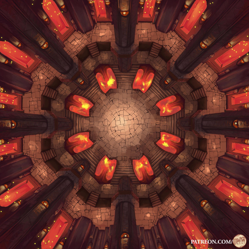 Scorched Sanctum Battle Map [45x45]