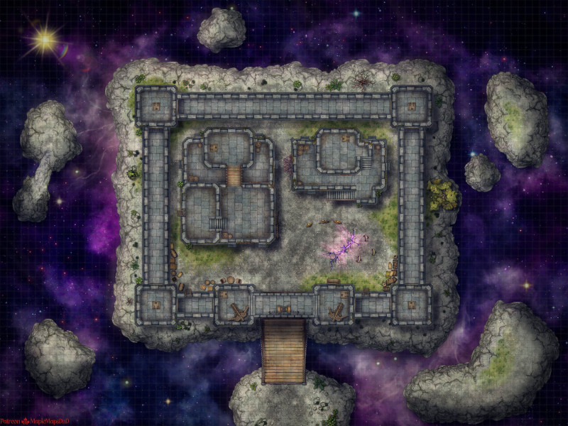 Fortified Outpost - Astral Plane [80x60] [Battle Map] [No AI] [OC] [Art]