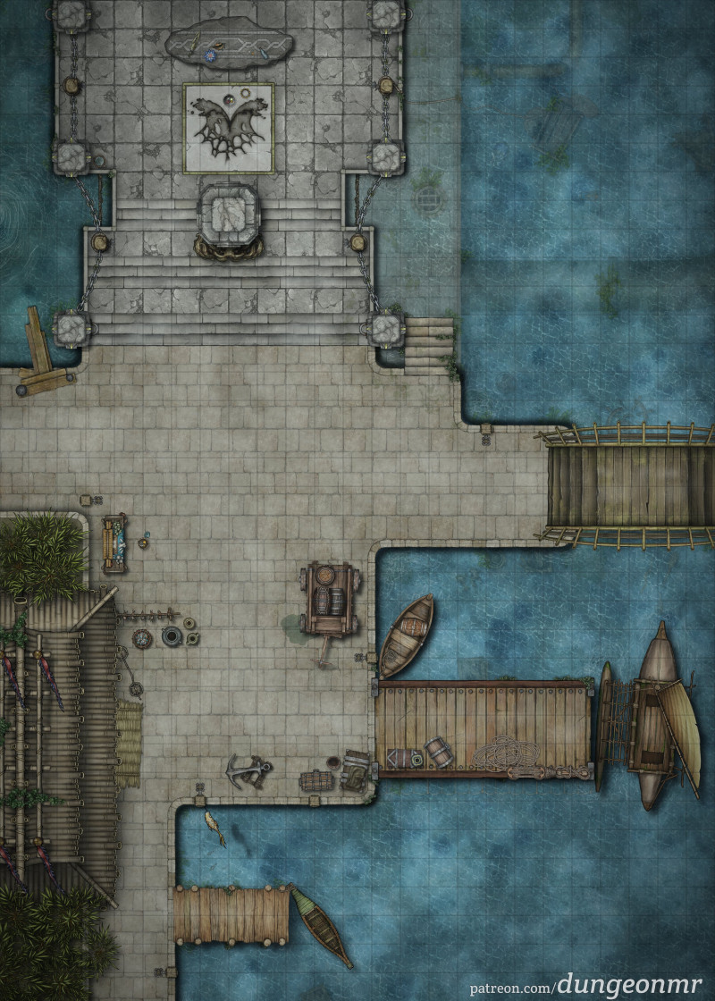 Waterworks & Temple Pier — Two Connected Waterfront Maps