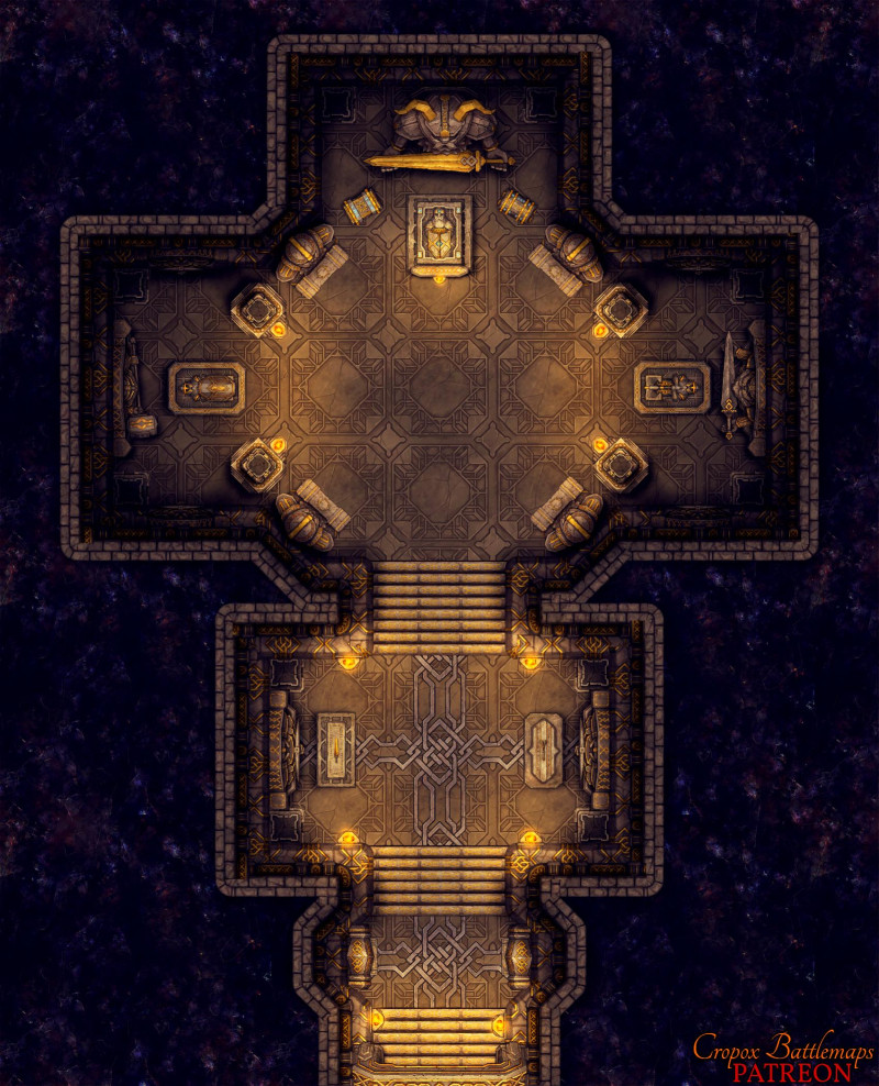 Dwarven Royal Tomb 17x21 battle map