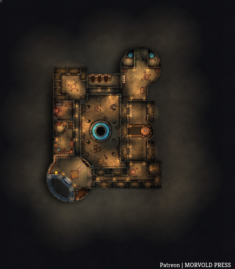 City Prison Keep, Dungeon & Surrounding Streets [70 x 80]