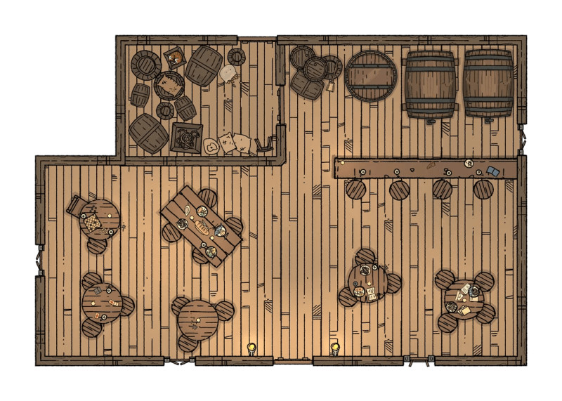 Simple Tavern Battlemap