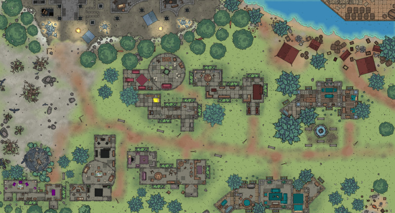 The Map of both Webbing Mines and Xal'Trak'Xa Town.