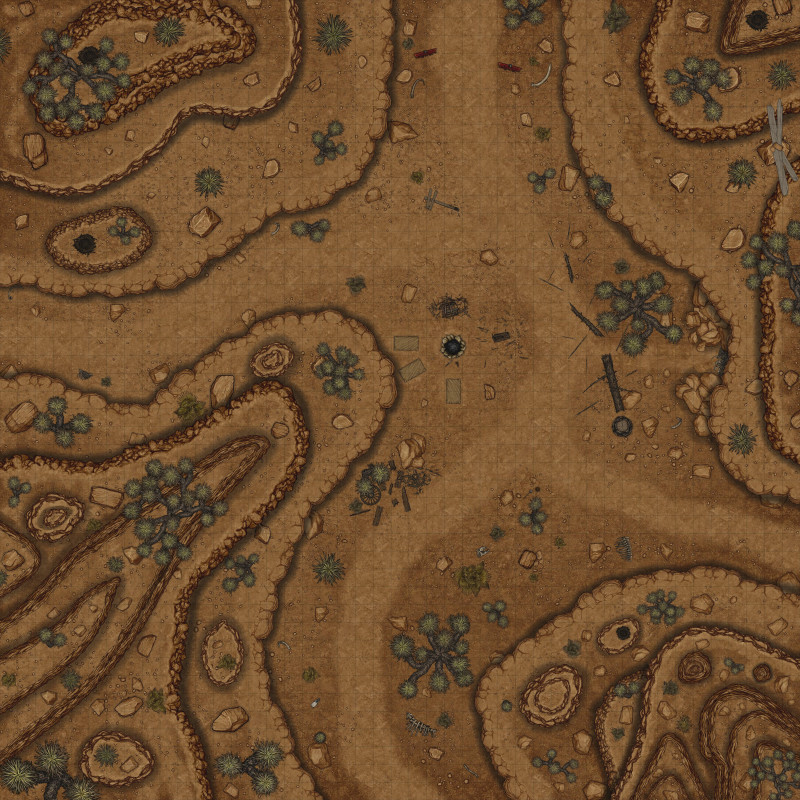 [OC] Durotar-inspired Desert Canyon [45x45] [100 PPI] – Would love some feedback