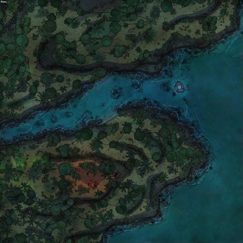 Jungle Island Coastline - [85x85]