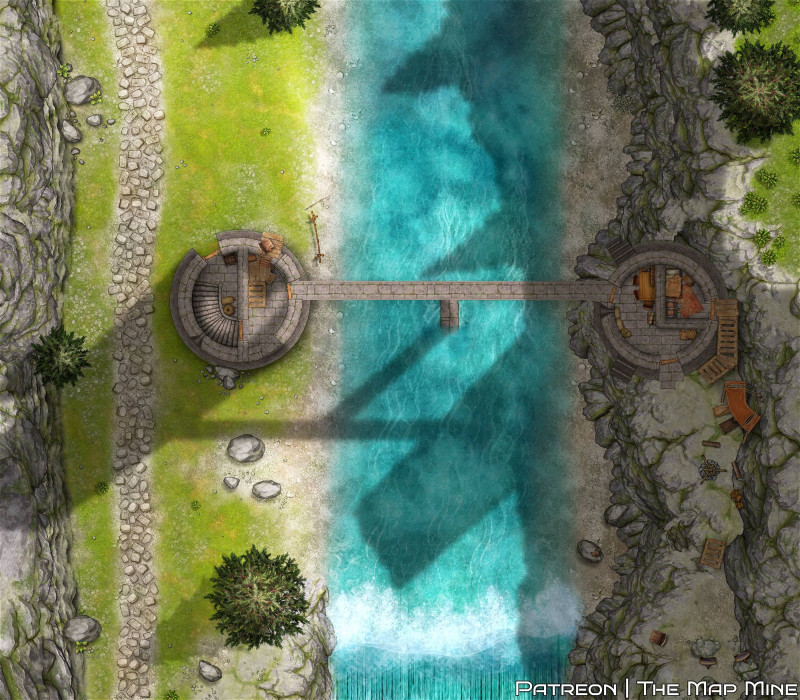 Two Towers [40x35] - a Skyrim-inspired battlemap
