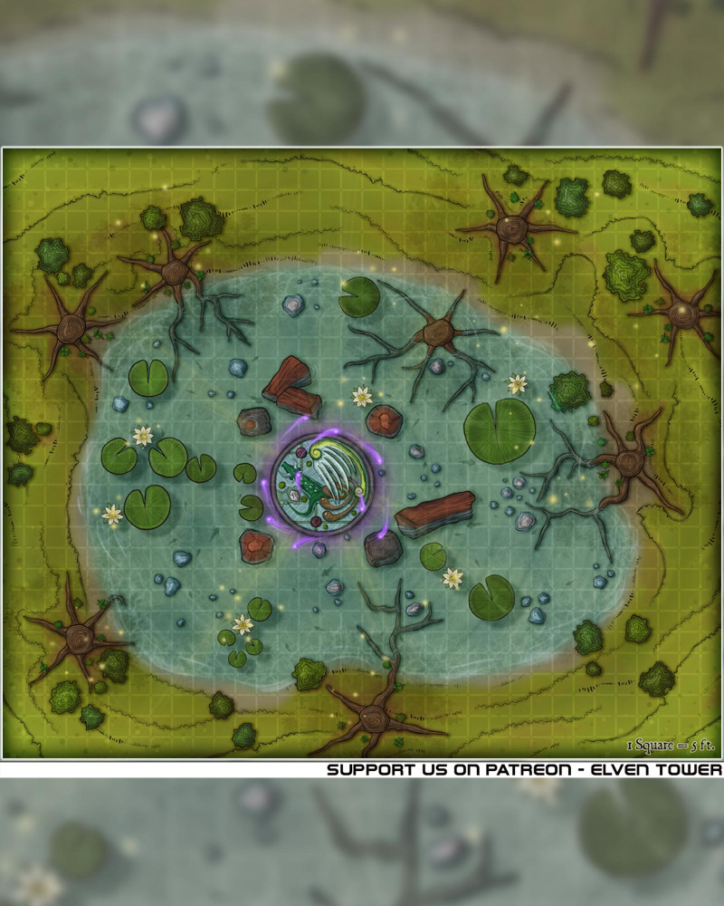 Encounter Map - Altar of the Fayth --- Any Final Fantasy IX fans? We got inspired from its art and lore for this drawing.