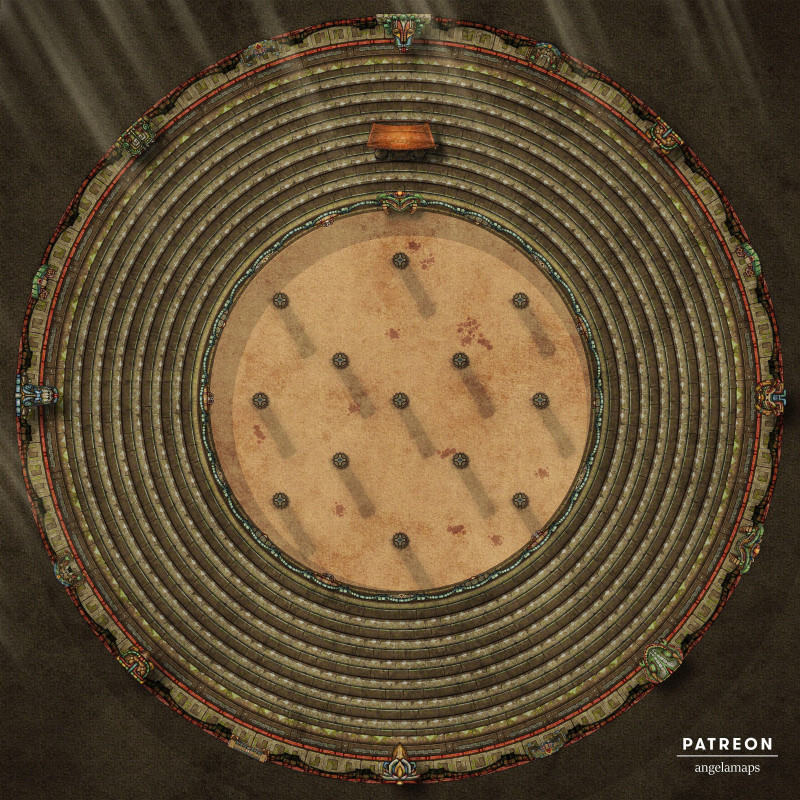 Round Arena [battlemap] from Angela Maps - 5 versions! [animated] [art]