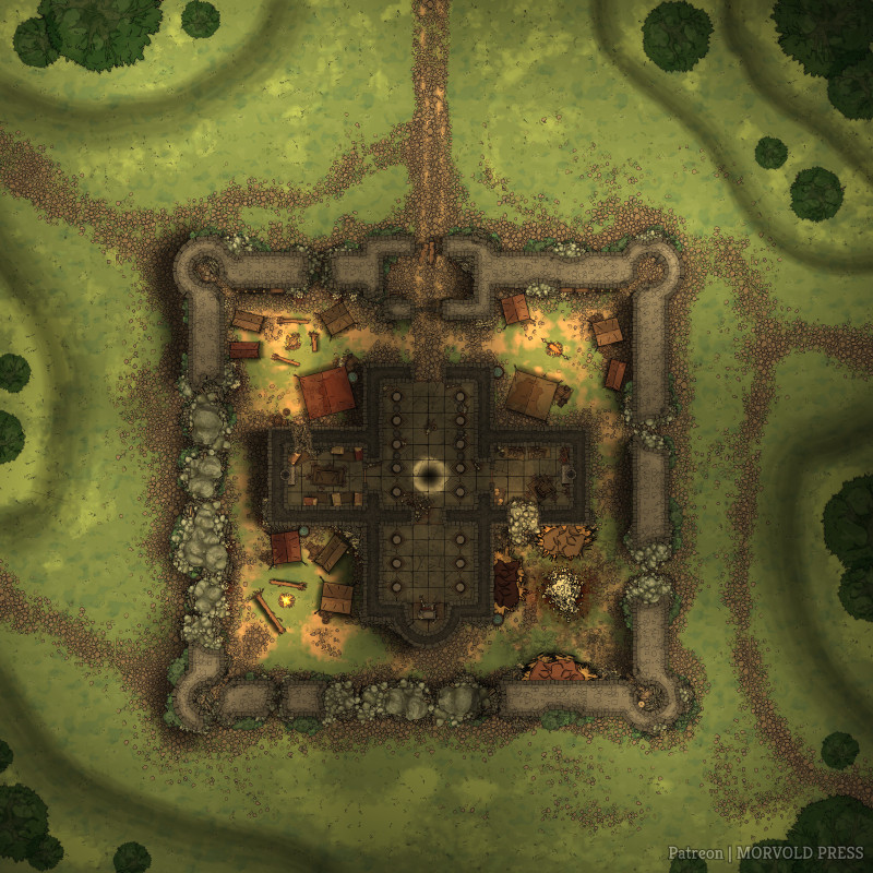 Shrine of Savras | Occupied & Restored [55 x 55]