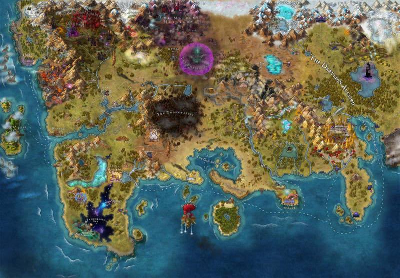 I finished my map for my second campaign, with specific ones for each month for migrating floating islands.