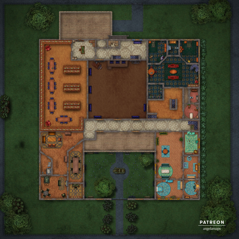 Castle [battlemap] from Angela Maps - 4 floors & 2 versions! [art]