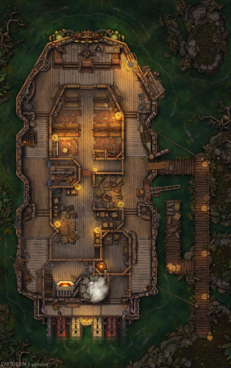 Flub's Swamp Ferry - Free 4k Map & VTT support! [16x26]
