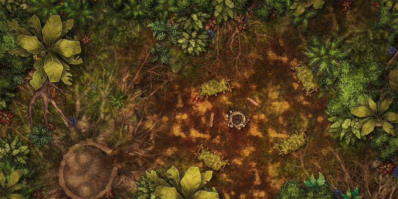 Jungle floor - 4 Battle maps