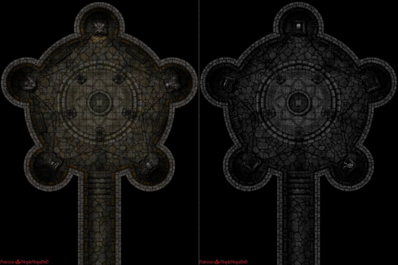 Portal Room (inactive + active) [60x40] [Battle Map] [No AI] [OC] [Art]