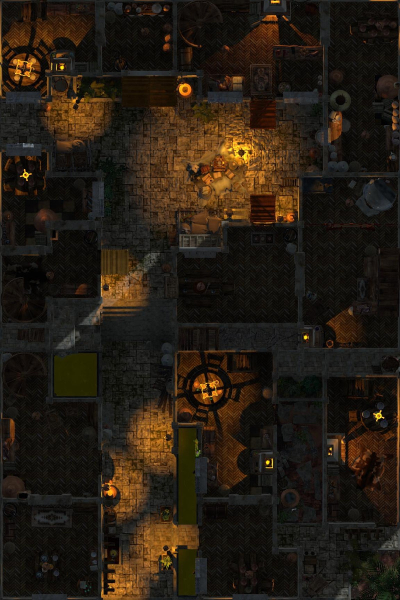 map set: HIDDEN SIDE ALLY - merchant of secrets, 16x24 (day/night in several levels & "merchant placable" & visuals)