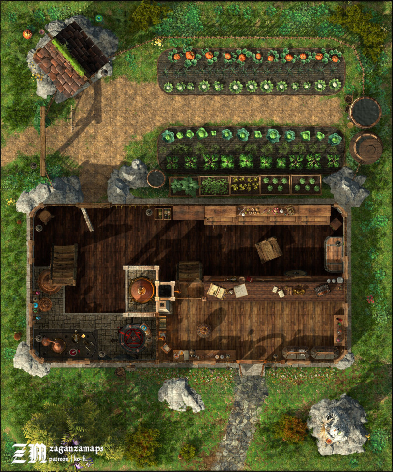 Friendly Firbolg's Pharmacy [25x30] [links to variants in description]