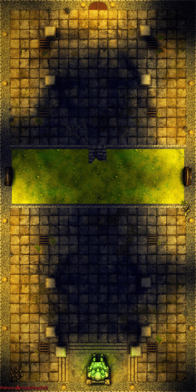 Flooding Treasure Room by MapleMapsDnD | [Battle Map] [No AI] [OC] [Art]