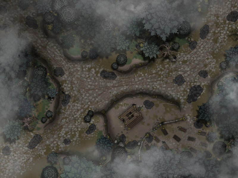 River Ivlis Crossroads [Curse of Strahd] — Free Battlemap [40x30]