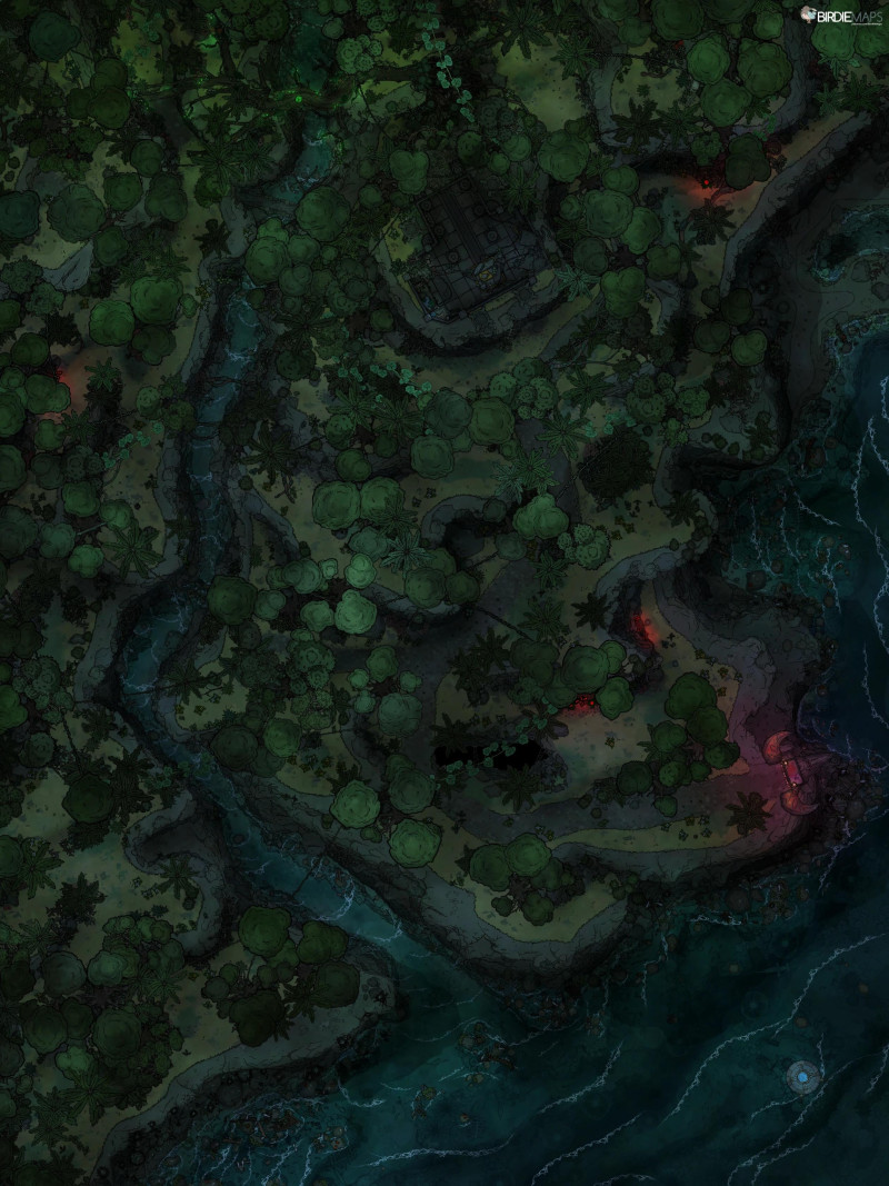 Island Temple Ruins [FREE Module Included] - [72x96]