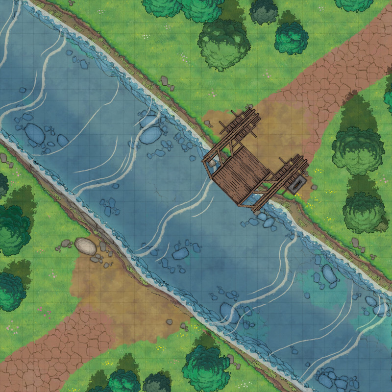 Yet another river map, but with bridge with an opening mechanism!