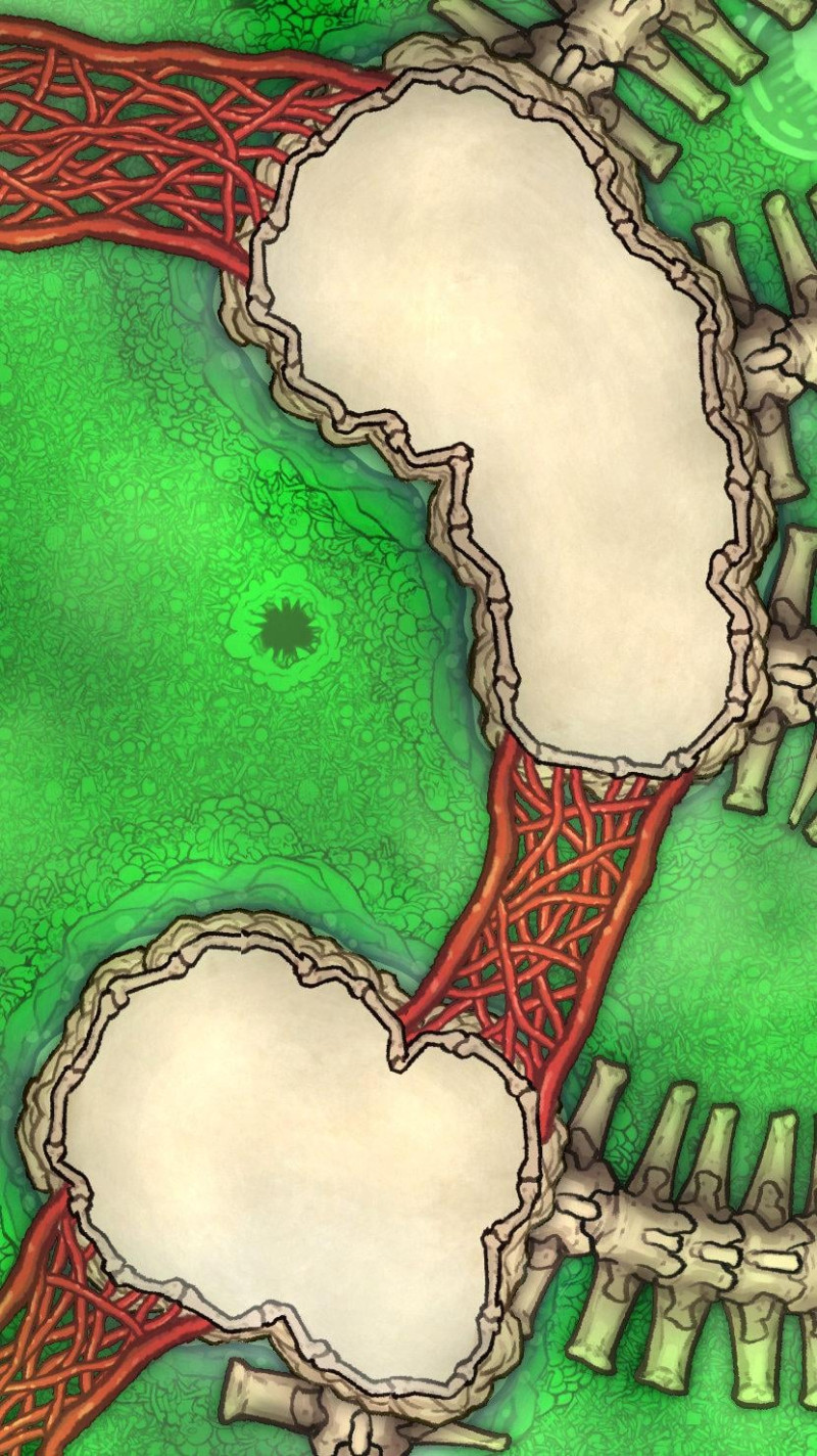 The Death God's Heart [64 x 128] with 5E Adventure by Kelfecil's Tales, Tokens by Dusky Cat & Dungeon Archive, and Scene by Red Sun Art
