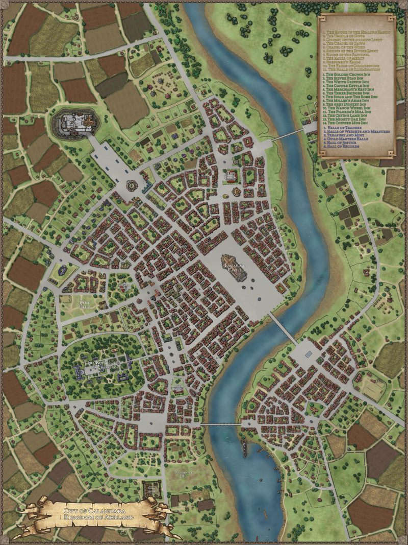 The City of Calandara in the Kingdom of Aerland