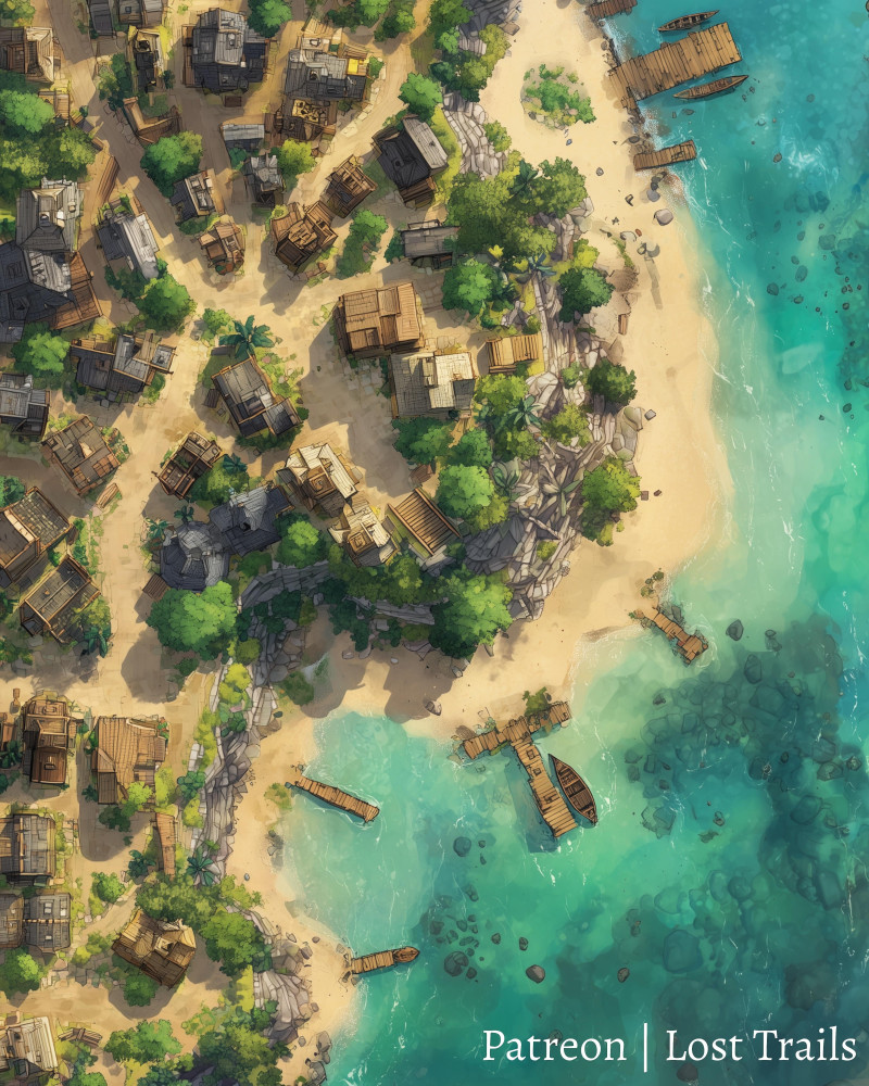 Coastal City Battlemaps