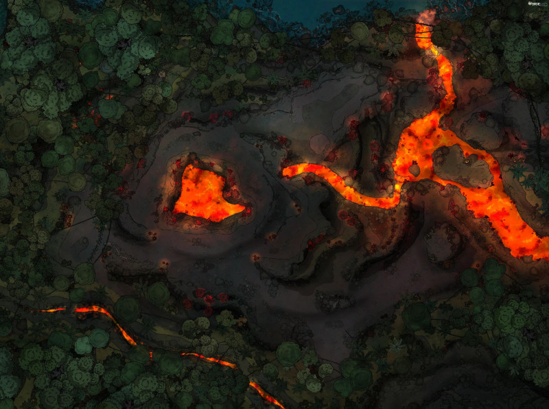 Island Volcano - [94x70]