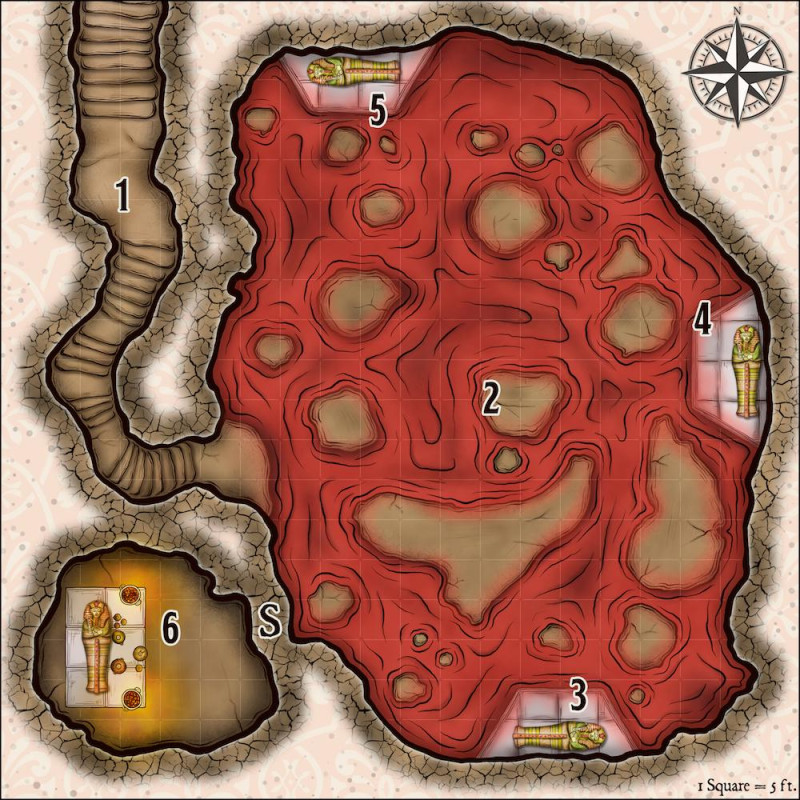 Free Map 304 - Tomb of the Three Brothers - Lava Encounter