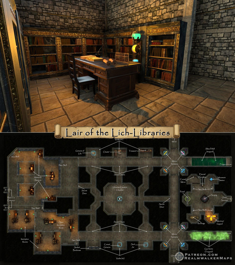 Lair of the Lich-Libraries (52x29)