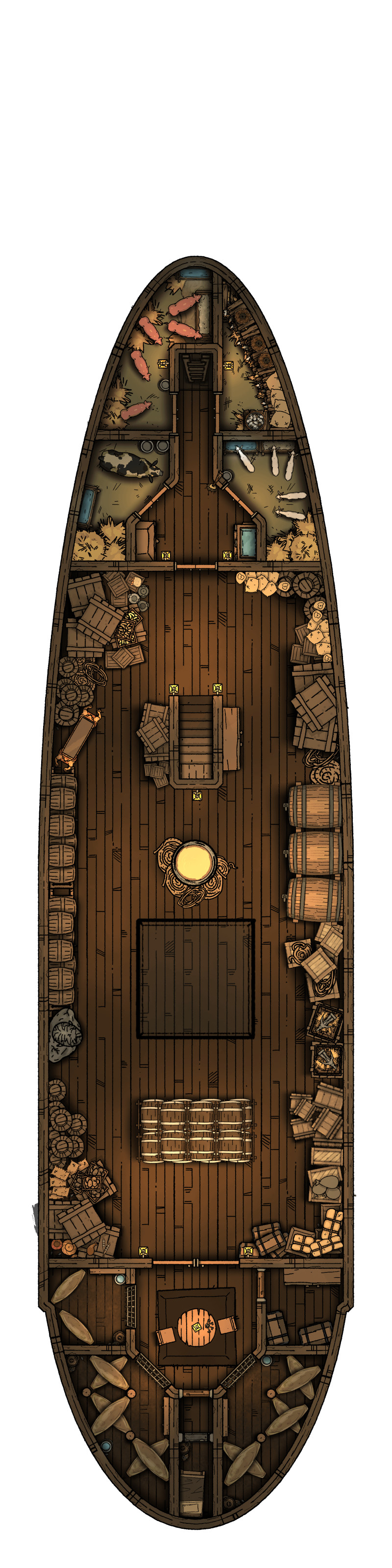 The Evening Gale | Multi-Level Layered Frigate [60 x 40]