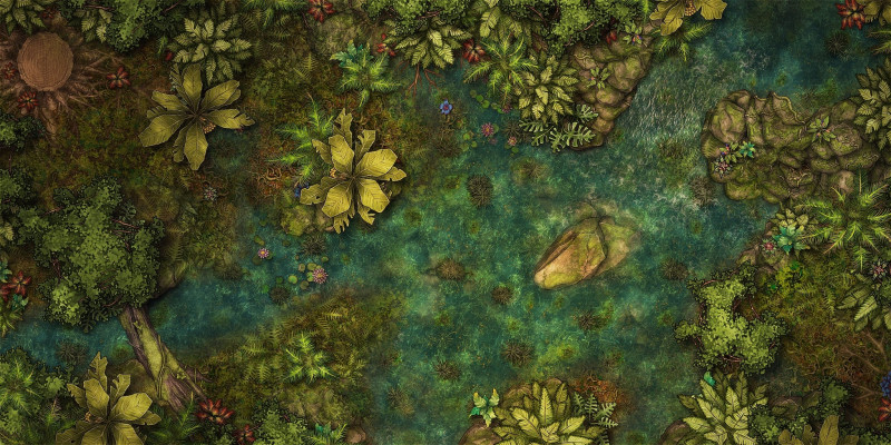 Jungle floor - 4 Battle maps