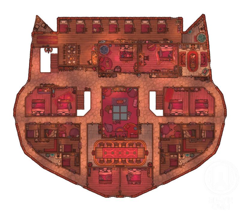 The Jeweled fox brothel! - A map for sus nights