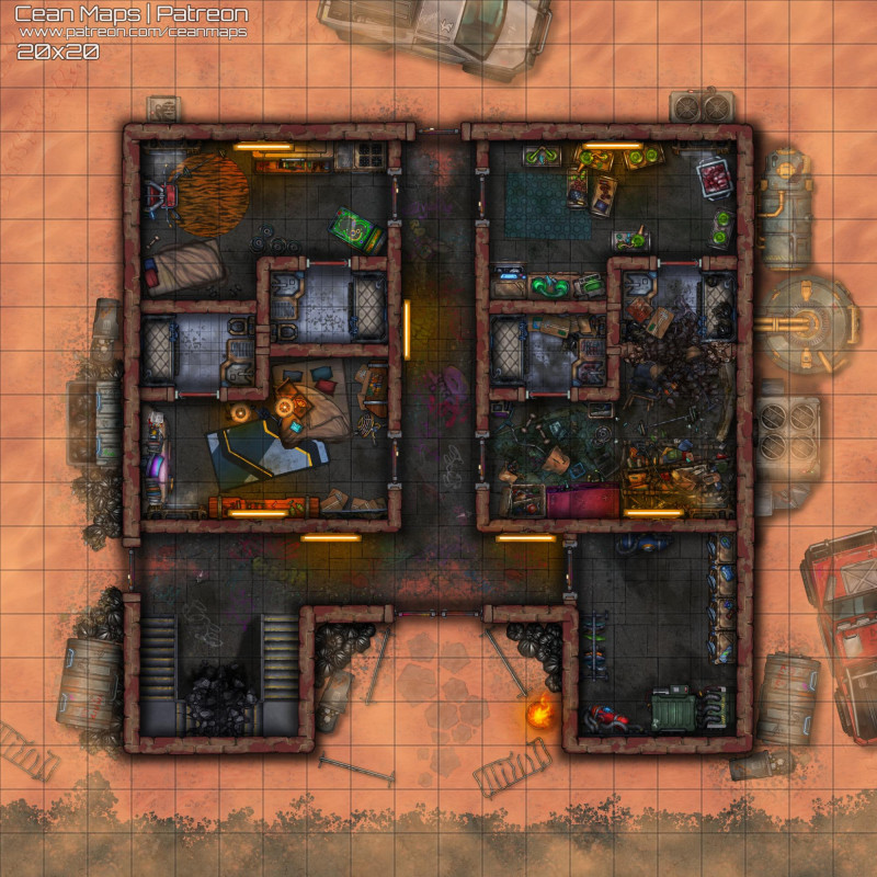 Slum apartment block in the Outbacks